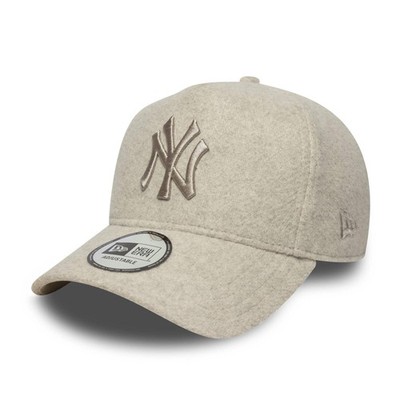 New York Yankees MLB Melton Cream Mono E-Frame 9Forty Adjustable Cap