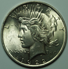 Peace Dollar 1922 USA .900 Silber, vz