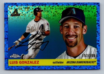 2025 Topps Chrome Platinum Luis Gonzalez Blue Mini-Diamond Refractors #312 #/199