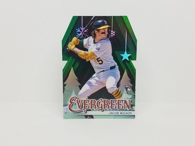 2025 Topps Holiday #E-7 Jacob Wilson, Oakland Athletics (RC) - Evergreen Die Cut