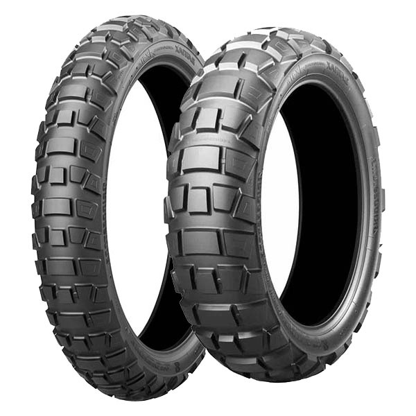 TYRE PAIR BRIDGESTONE 2.75-21 + 120/90-17 ADVEN.CROSS AX41 M+S DOT23