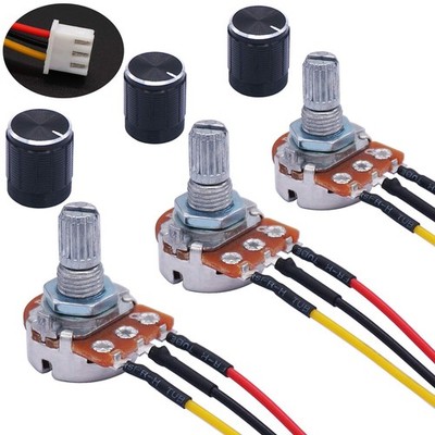 TWTADE 3PCS 10K Ohm Linear Taper Adjustable Rotary Potentiometer Change Resis...