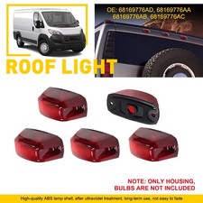 5x Red Lens Roof Cab Marker Lights Housing Set For 2014-2023 Dodge Ram Promaster