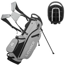 14-Way Golf Stand Bag, Lightweight Golf Bag with Stand for Men and Women Grey 