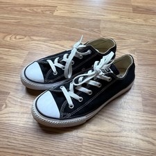 Converse Chuck Taylor All Star Shoes Youth Size 3 Black Canvas Low Top 3J235