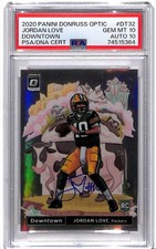 2020 Panini Donruss Optic Jordan Love #DT32 Downtown Auto 10 PSA 10 (POP 2)