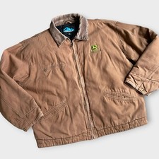 Vintage John Deere Jacket XL Duck Canvas Chore Coat Detroit Lined Corduroy 90s