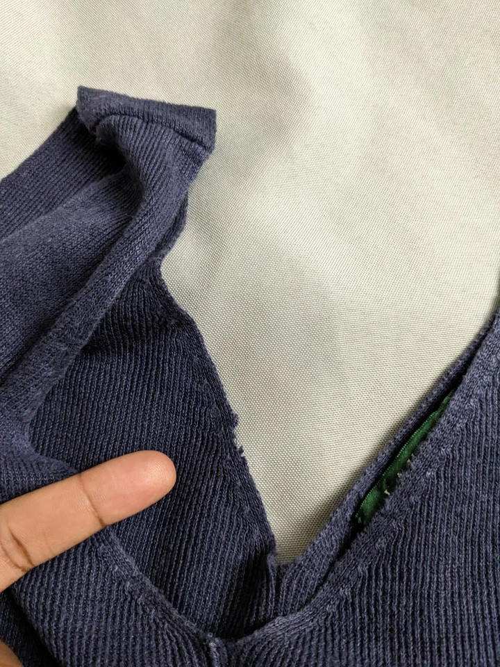 Lauren Ralph Lauren Tank Dress Womens Size L Blue 100% Linen Knit Midi Lagenlook - Image 4 of 4