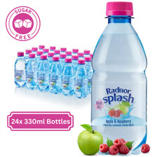 Radnor Splash Sparkling Water Apple and Raspberry Flavour 24 x 330ml Sugar Free