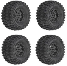 Pro-Line Axial SCX24 1.0" Hyrax Pre-Mounted Tires w/Black Impulse Wheel (4)