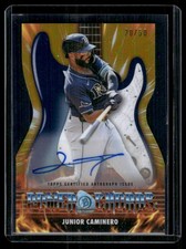 JUNIOR CAMINERO 2026 BOWMAN CHROME POWER CHORDS GOLD REFRACTOR AUTO 20/50