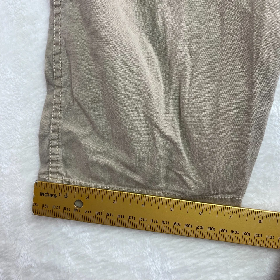Ralph Lauren Polo RL 1967 Pantalones Carga Niños 16 27x28.5 Caqui Beige Frente Plano Foto 4 de 4