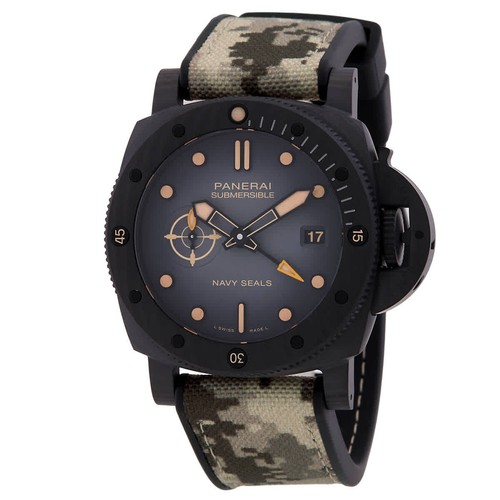 Panerai Submersible QuarantaQuattro Carbotech Automatic Black Dial Watch