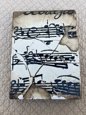 Sid Dickens Memory Block / Tile, T-10 Musical Notation, 8" x 6", Chips