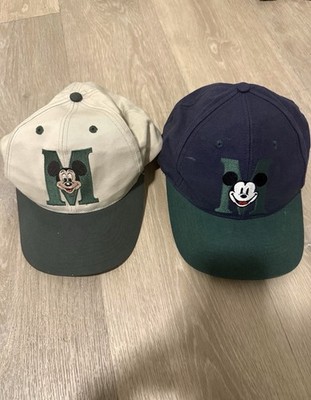 Goofy's Hat Co. & The Disney Store Mickey Mouse Adult Caps Beige Navy Adjustable