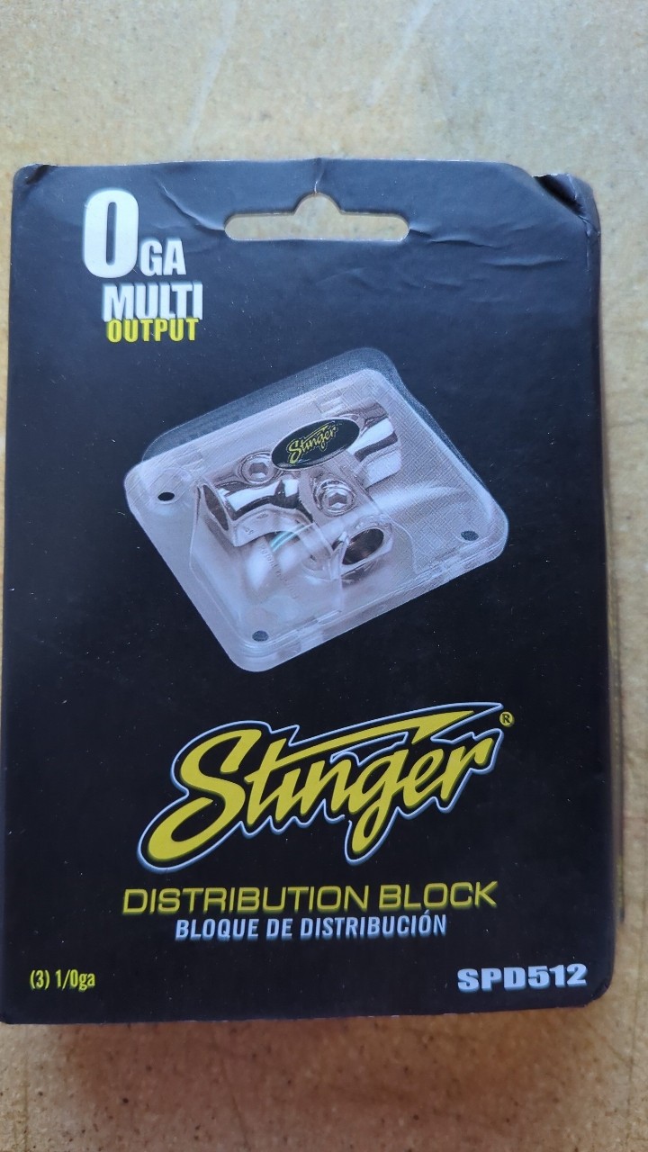 STINGER PRO SHOC-KROME SPD511 GROUND DISTRIBUTION T BLOCK 4 GAUGE 1 IN 2 OUT NR