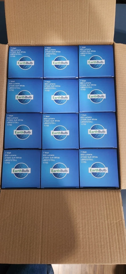 New Box Of 12 EarthBulb BR30 65W LED Dimmable soft white 2700K ENERGY STAR - Image 2 of 4