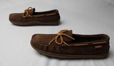 L.L. Bean Men's Handsewn Flannel Lined Slippers MP7 Acorn Size: US: 10M