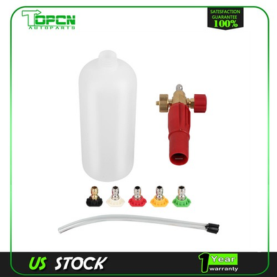 #ad Heavy Duty Foam Cannon Professional Car Wash Pressure Washer 1 4quot; 5 Nozzle Tips $19.18