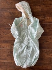 Vintage 1971 1970  s Snowsuit Kidykins Tidy Outerwear Aqua
