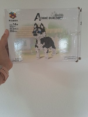Atomic Building Blocks, Neu Noch Nicht Benutzt. Hund  Schwarz Weiß. Zum Bauen
