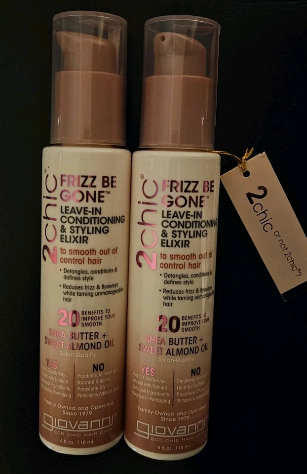 Elixir acondicionador y peinado sin enjuague Giovanni 2chic Frizz Be Gone, 4 fl oz Foto 4 de 4