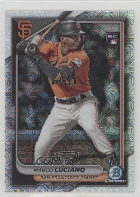 2024 Bowman Chrome Mega Box Mojo Refractor Marco Luciano #43 6u5