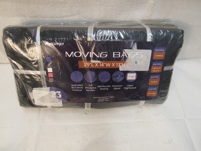 FyGrip Moving Bags 29''L x 14''W x 13''H Pack of 6 Extra Heavy Duty Zipper Close