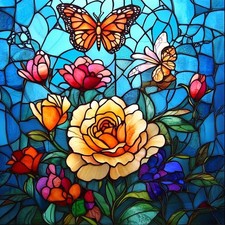 Diamond Art Flowers,Gem Diamond Art for Adults,Diamond Painting Flower and Bu...