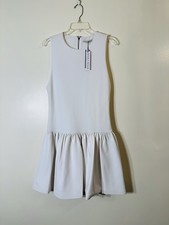 Alice + Olivia Ella drop waist vegan leather skirt mini dress NWT sz 10 $395.00