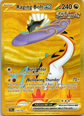 Raging Bolt ex Holofoil Hyper Rare SV05: Temporal Forces 218/162