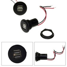 Doppel USB Einbausteckdose 12V auf 5V 2x2,5A KFZ Adapter Auto Boot LKW Wohnwagen Doppel USB Einbausteckdose 12V auf 5V 2x2,5A KFZ Adapter Auto Boot LKW Wohnwagen
