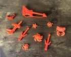 Vintage TMNT  Accessories Lot Teenage Mutant Ninja Turtles Playmates Bundle