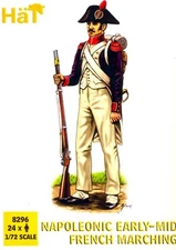 HaT Miniatures 1/72 NAPOLEONIC EARLY- MID FRENCH MARCHING Figure Set