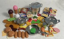 Pretend Play Metal Pots Pans Lids  Assorted Playfood