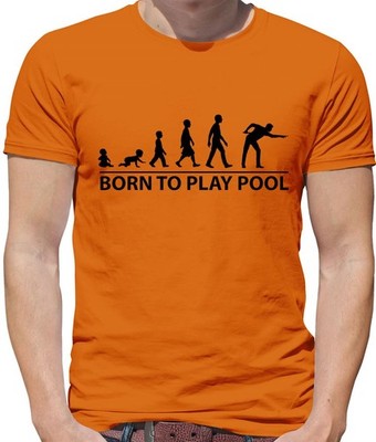Born To Play Pool - Herren T-Shirt - Spielerqueue 8 Ball Billard Spiel