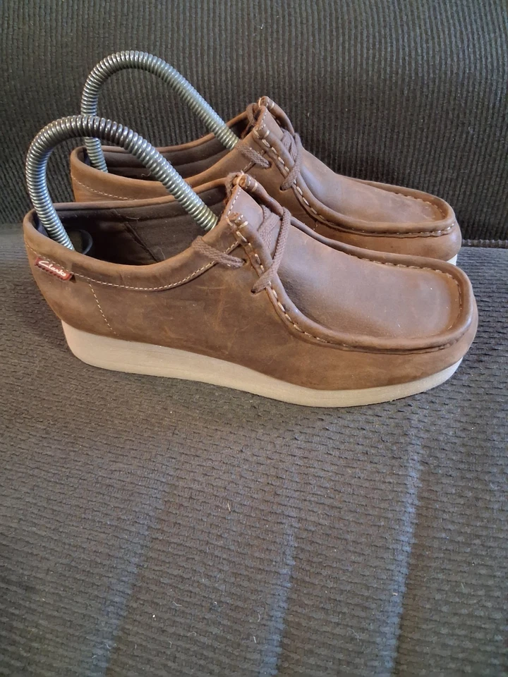 Clarks Collection Botas Mujer 6 M Marrón Padmora Wallabee Cera de Abejas Gamuza Cuero Foto 3 de 4