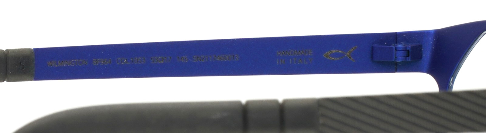 BLACKFIN BF964 Wilmington 1053 Black Blue Unisex Eyeglasses 53-17-145 B:42