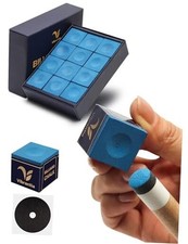 Pro Pool Cue Chalk, Tournament Standard Billiard Chalk, 12 Cubes/Box Blue 1 box