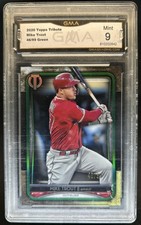2020 Topps Tribute Mike Trout Green #/99 Angels GMA 9