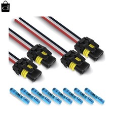 9005 9006 Pigtail Sockets Female Wiring Harness Headlight Plug for Headlights...