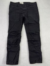 Nili Lotan Womens 2 Black Cropped Military Pants Stretch Cotton Blend Zip Hem