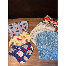 Cute Baby Bibs  Burp Cloths Multi Pattern Cars Trains Whales Toddler Drool