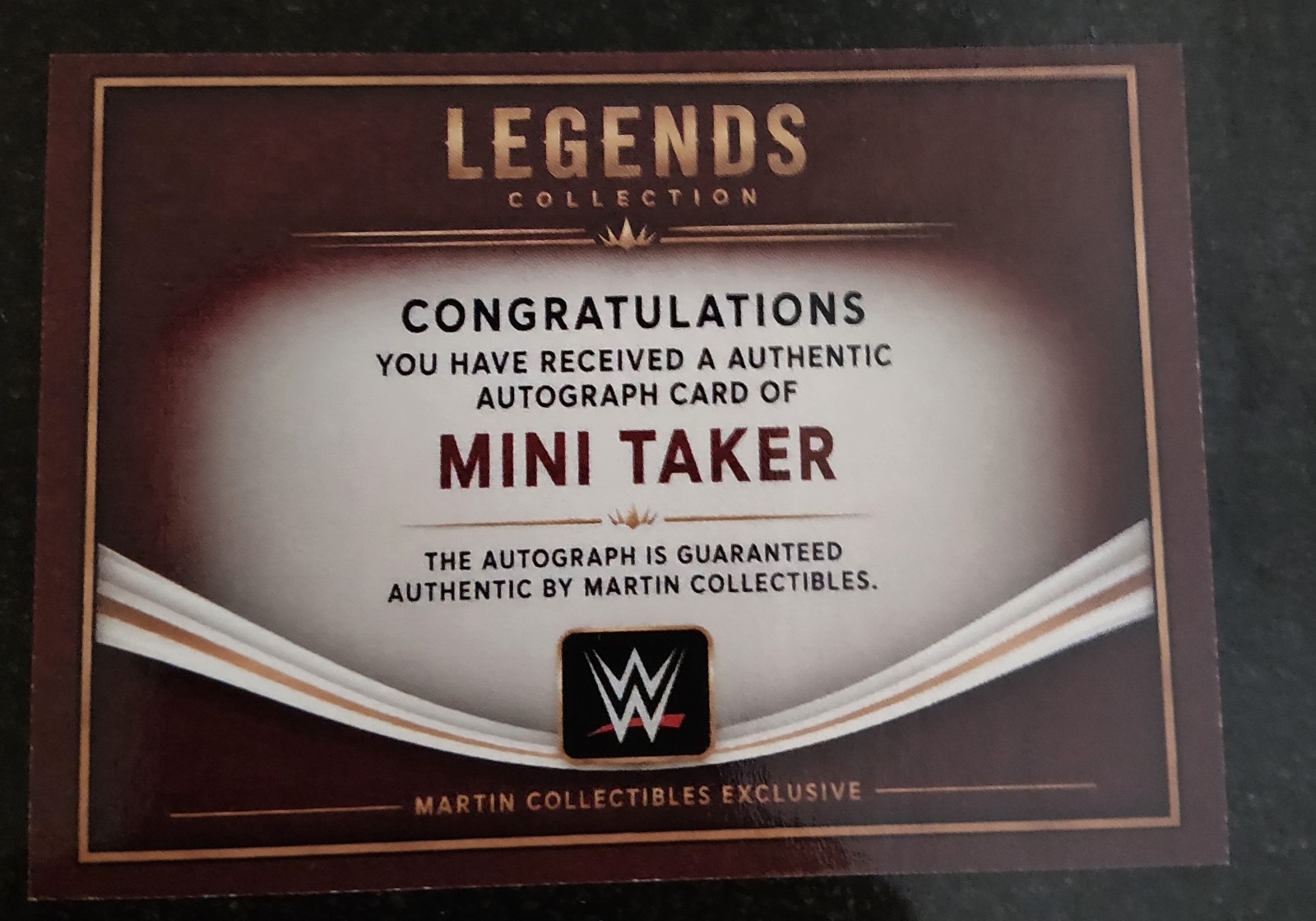 WWE WWF MINI TAKER UNDERTAKER SIGNED AUTO CUSTOM CARD AUTOGRAPH B view 2