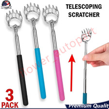 3 Pack Bear Claw Telescopic Metal Extendable Back Scratcher Back Massager NEW