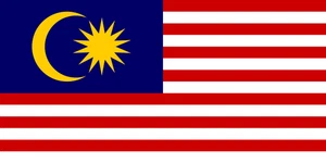 Malaysia Flag Self Adhesive Vinyl Sticker