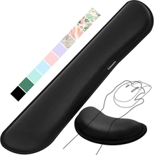 Gimars Upgrade Enlarge Silky and Superfine Fabric Gel Memory Foam Keyboard Wrist