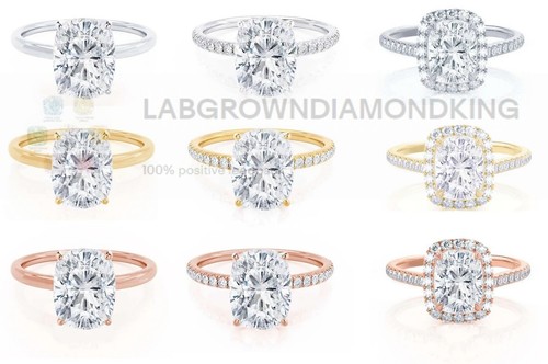 2.04 Cushion Modified Lab Grown Diamond For Ring FANCY INTENSE BROWNISH PINK VS2 - Picture 6 of 9