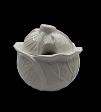 Mikasa Spring Countryside White Cabbage Covered Condiment Bowl KT611 No Spoon