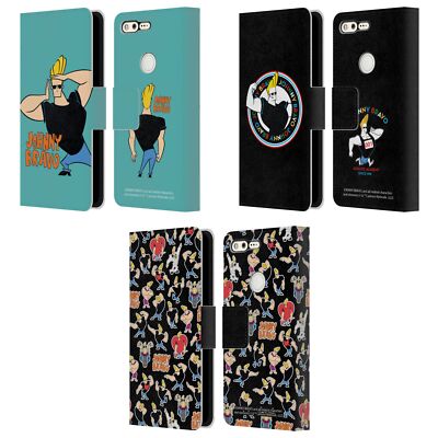 OFFIZIELLE JOHNNY BRAVO GRAPHICS BRIEFTASCHE HUELLE AUS LEDER FÜR GOOGLE HANDYS